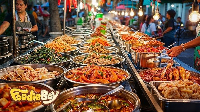 Best food to try in Southeast Asia – colorful street food market